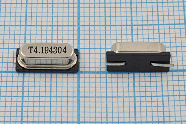 Кварцевый резонатор 4,194304 МГц - 4194,304 SMD49S4 30 30 50/-10~60C SMH4,2 1Г (T)