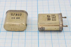 Кварцевый резонатор 3 МГц - 3000 БВ РГ07БВ 1Г Кварцевый резонатор 3 МГц - 3000 БВ РГ07БВ 1Г