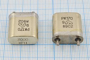 Кварцевый резонатор 3 МГц - 3000 БВ РК170 1Г Кварцевый резонатор 3 МГц - 3000 БВ РК170 1Г