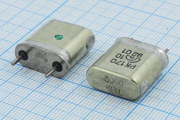 Кварцевый резонатор 3 МГц - 3000 HC6U 30 50/-60~85C РК170БА-8ДУ 1Г