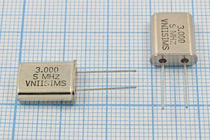 Кварцевый резонатор 3 МГц - 3000 HC49U S 15 30/-40~70C РПК01МД-6ВС 1Г Кварцевый резонатор 3 МГц - 3000 HC49U S 15 30/-40~70C РПК01МД-6ВС 1Г