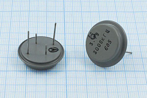 Кварцевый резонатор 3 МГц - 3000 ТБ /-60~125C ТБ 1Г