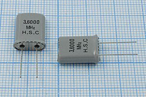 Кварцевый резонатор 3,6 МГц - 3600 HC49U 18 1Г +SL (HSC 3.6000MHz ) Кварцевый резонатор 3,6 МГц - 3600 HC49U 18 1Г +SL (HSC 3.6000MHz )