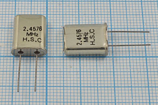 Кварцевый резонатор 2,4576 МГц - 2457,6 HC49U 33 1Г +SL (HSC)