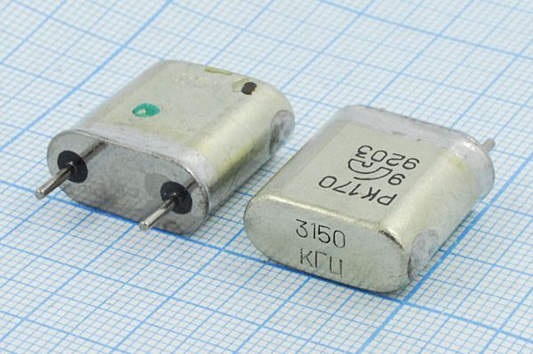 Кварцевый резонатор 3,15 МГц - 3150 HC6U 30 50/-60~85C РК170БА-8ДУ 1Г