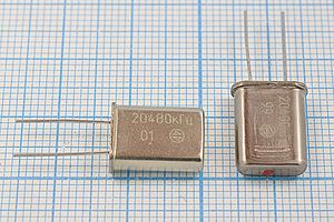 Кварцевый резонатор 20,48 МГц - 20480 HC49U 24 15 РК374МД 1Г Кварцевый резонатор 20,48 МГц - 20480 HC49U 24 15 РК374МД 1Г