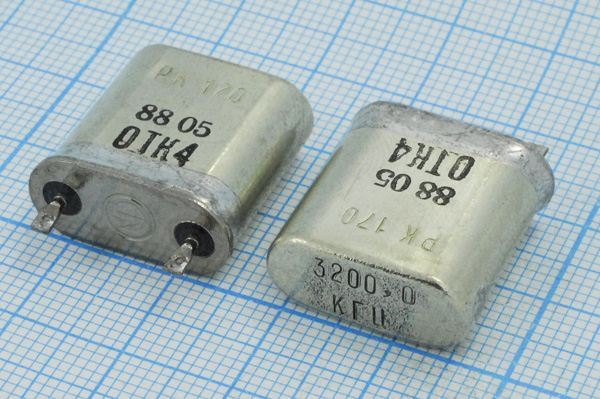 Кварцевый резонатор 3,2 МГц - 3200 БВ /-10~60C РК170БВ-7АП 1Г