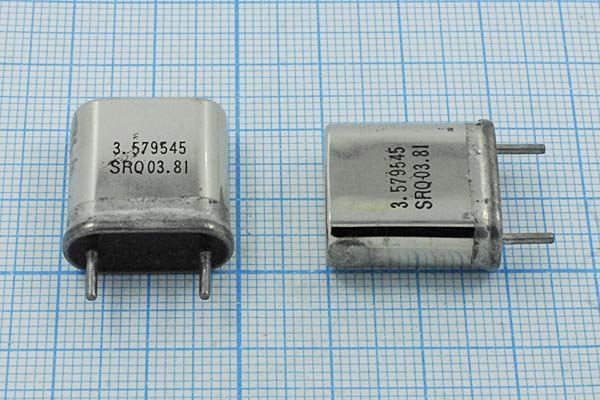 Кварцевый резонатор 3,579545 МГц - 3579,545 HC6U 32 БА 1Г (3.579545 SRQ)