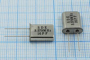 Кварцевый резонатор 3,579545 МГц - 3579,545 HC49U 16 49U[SDE] 1Г (SDE)