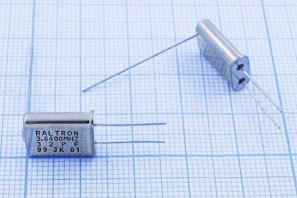 Кварцевый резонатор 3,64 МГц - 3640 HC49U+LW 32 HC49U 1Г (3.6400MHZ 32PF)