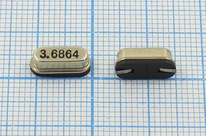 Кварцевый резонатор 3,6864 МГц - 3686,4 SMD49S4 30 1Г (3.6864)