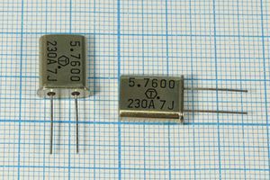 Кварцевый резонатор 5,76 МГц - 5760 HC49U 16 1Г Кварцевый резонатор 5,76 МГц - 5760 HC49U 16 1Г