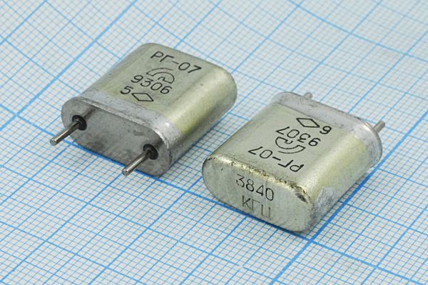 Кварцевый резонатор 3,84 МГц - 3840 HC6U РГ07БА 1Г