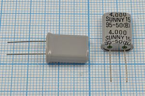 Кварцевый резонатор 4 МГц - 4000 HC49U 15 SA[SUNNY] 1Г +SL (SUNNY-15)