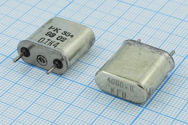 Кварцевый резонатор 4 МГц - 4000 HC6U /-30~60C РК354БА-9БХ 1Г