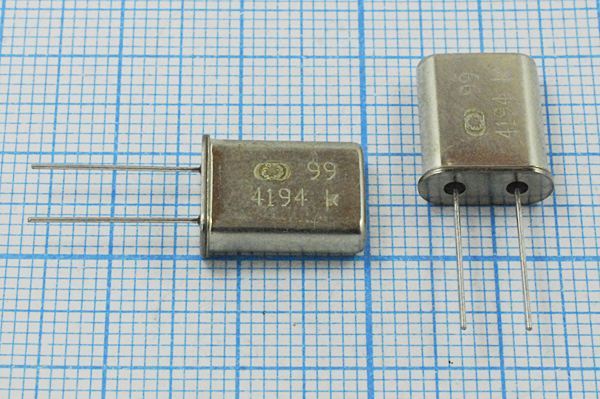 Кварцевый резонатор 4,194 МГц - 4194 HC49U S РК367МД-01 1Г (4194К)