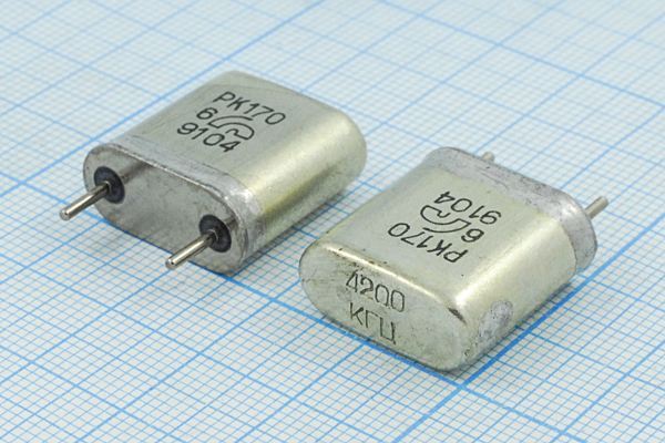 Кварцевый резонатор 4,2 МГц - 4200 HC6U РК170БА 1Г