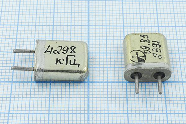 Кварцевый резонатор 4,298 МГц - 4298 МА1 1Г фильтровой