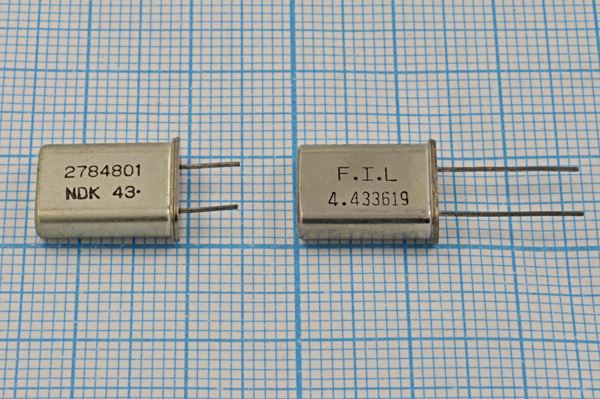 Кварцевый резонатор 4,433619 МГц - 4433,619 HC49U 16 (NDK)(FIL)