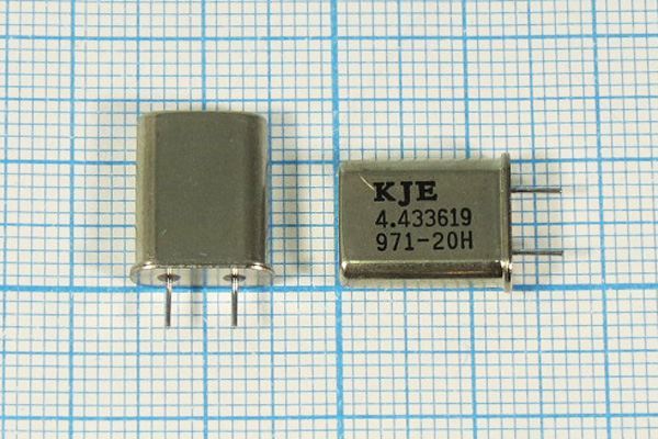 Кварцевый резонатор 4,433619 МГц - 4433,619 HC49U 42 1Г 4мм (KJE 4.433619)