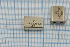 Кварцевый резонатор 4,433619 МГц - 4433,619 HC49U S 5 40/-40~70C РК374МД-4ВТ 1Г Кварцевый резонатор 4,433619 МГц - 4433,619 HC49U S 5 40/-40~70C РК374МД-4ВТ 1Г