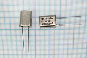Кварцевый резонатор 9,8304 МГц - 9830,4 HC49U 16 15 30/-40~85C РПК01МД 1Г Кварцевый резонатор 9,8304 МГц - 9830,4 HC49U 16 15 30/-40~85C РПК01МД 1Г