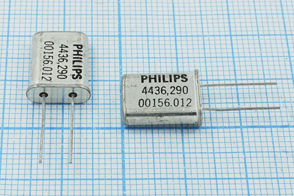 Кварцевый резонатор 4,43629 МГц - 4436,290 HC49U HC49U[PHILIPS] 1Г