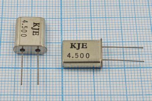 Кварцевый резонатор 4,5 МГц - 4500 HC49U 14 1Г (KJE 4.500)