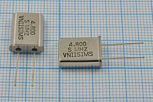 Кварцевый резонатор 4,8 МГц - 4800 HC49U S 15 30/-40~70C РПК01МД-6ВС 1Г Кварцевый резонатор 4,8 МГц - 4800 HC49U S 15 30/-40~70C РПК01МД-6ВС 1Г