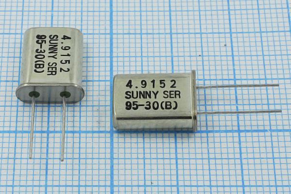 Кварцевый резонатор 4,9152 МГц - 4915,2 HC49U S SA[SUNNY] 1Г (SUNNY SER)