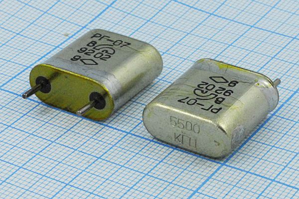Кварцевый резонатор 5,5 МГц - 5500 HC6U 20 50/-60~85C РГ07БА-7ДУ 1Г