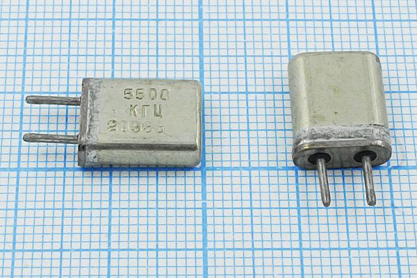 Кварцевый резонатор 5,5 МГц - 5500 HC25U МА 1Г (5500 КГЦ)