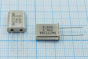 Кварцевый резонатор 5,6 МГц - 5600 HC49U S 15 30/-40~70C РПК01МД 1Г Кварцевый резонатор 5,6 МГц - 5600 HC49U S 15 30/-40~70C РПК01МД 1Г