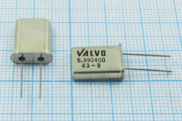 Кварцевый резонатор 5,9904 МГц - 5990,4 HC49U 12 1Г (VALVO)