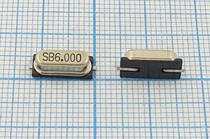 Кварцевый резонатор 6 МГц - 6000 SMD49S4 16 SX-1 1Г (SB6.000) Кварцевый резонатор 6 МГц - 6000 SMD49S4 16 SX-1 1Г (SB6.000)