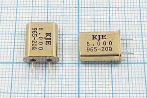 Кварцевый резонатор 6 МГц - 6000 HC49U 16 20 50/-40~85C 1Г 4мм (KJE) Кварцевый резонатор 6 МГц - 6000 HC49U 16 20 50/-40~85C 1Г 4мм (KJE)