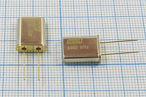 Кварцевый резонатор 6 МГц - 6000 HC49U S 30 40/-40~70C РК374МД-8ВТ 1Г (DEKO Кварцевый резонатор 6 МГц - 6000 HC49U S 30 40/-40~70C РК374МД-8ВТ 1Г (DEKO