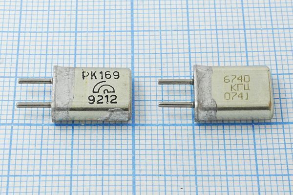 Кварцевый резонатор 6,74 МГц - 6740 HC25U РК169МА 1Г (6740КГЦ РК169)