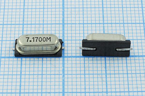 Кварцевый резонатор 7,17 МГц - 7170 SMD49S4 S 1Г