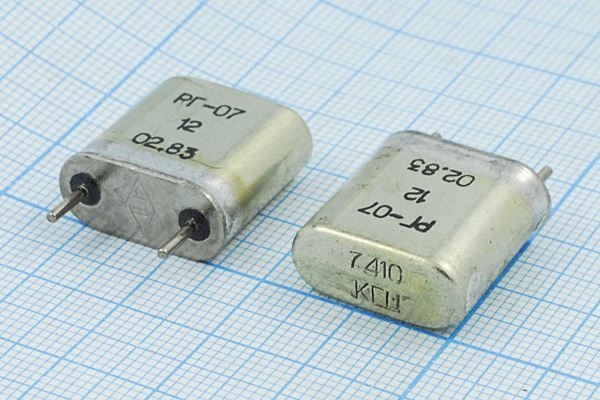 Кварцевый резонатор 7,41 МГц - 7410 HC6U РГ07БА 1Г