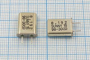 Кварцевый резонатор 8,192 МГц - 8192 HC49U 15 SA[SUNNY] 1Г 5мм (8.192 SUNNY15)