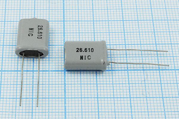 Кварцевый резонатор 26,61 МГц - 26610 HC18U 30 40 3Г +SL (NIC)
