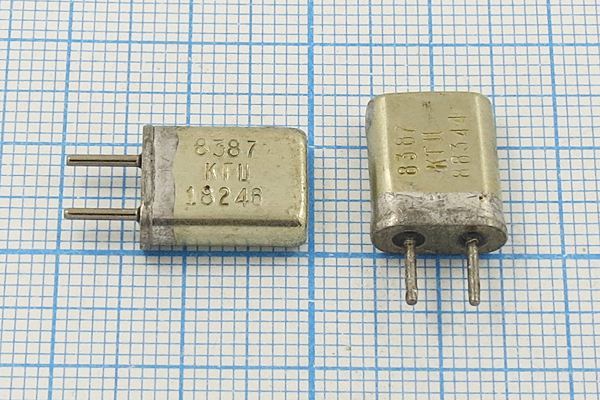 Кварцевый резонатор 8,387 МГц - 8387 HC25U МА 1Г (8387КГЦ)