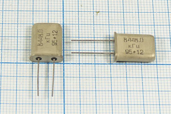 Кварцевый резонатор 8,448 МГц - 8448 HC49U 15 15/-10~60C РК382МД-6АН 1Г