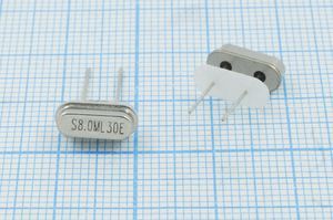 Кварцевый резонатор 8 МГц - 8000 HC49S3 30 10 30/-40~85C 49S[SDE] 1Г +IS