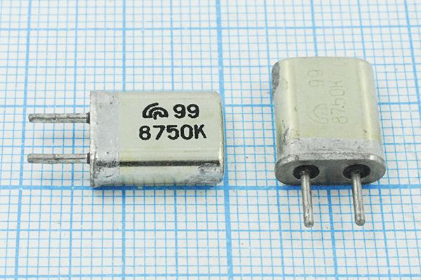 Кварцевый резонатор 8,75 МГц - 8750 HC25U МА 1Г