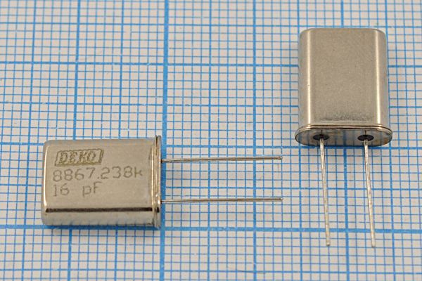 Кварцевый резонатор 8,867238 МГц - 8867,238 HC49U 16 30 40/-40~70C РК374МД-8ВТ 1Г