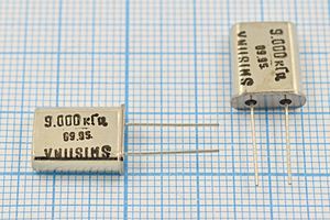Кварцевый резонатор 9 МГц - 9000 HC49U S 15 30/-40~70C РПК01МД-6ВС 1Г Кварцевый резонатор 9 МГц - 9000 HC49U S 15 30/-40~70C РПК01МД-6ВС 1Г