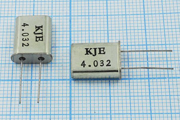 Кварцевый резонатор 4,032 МГц - 4032 HC49U 18 30 1Г (KJE)