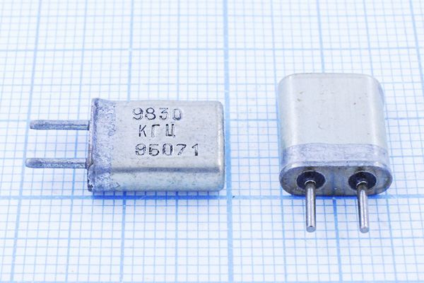 Кварцевый резонатор 9,83 МГц - 9830 HC25U МА 1Г (9830КГЦ)
